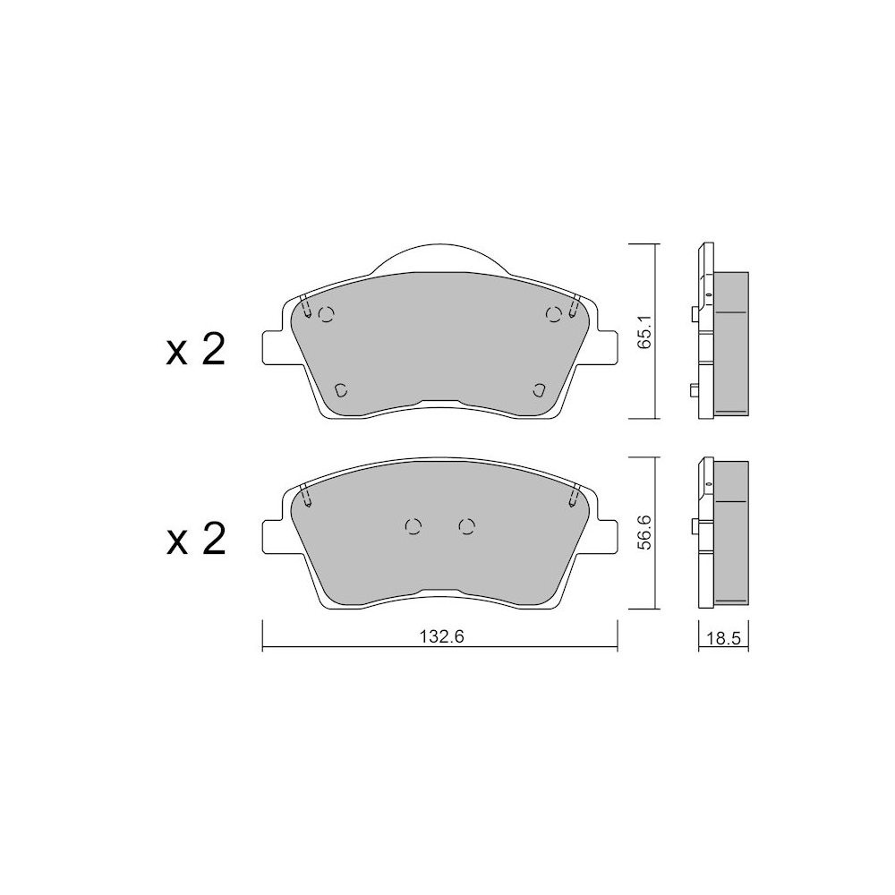 GT2i Club Front brake pads for VOLVO XC40 (536) D4 Polestar AWD 200cv 2017-10-01- - GT-PC12490 - 3666618581958