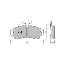 GT2i Club Avant remblokken voor NISSAN Primera I (P10) 2.0 GT 150pk 1990-06-01-1996-06-01 - GT-PC1250 - 3666618581965