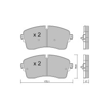 Pastiglie freno anteriori GT2i Club per LAND ROVER Range Rover IV (L405) 2.0 PHEV 4x4 404cv 2012-08-01-