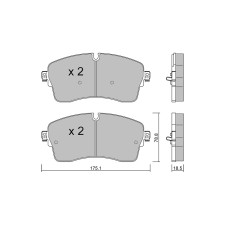 Plaquettes de frein GT2i Club Avant pour LAND ROVER Discovery V Sport (L550) 3.0 4x4 340cv 2014-09-01-