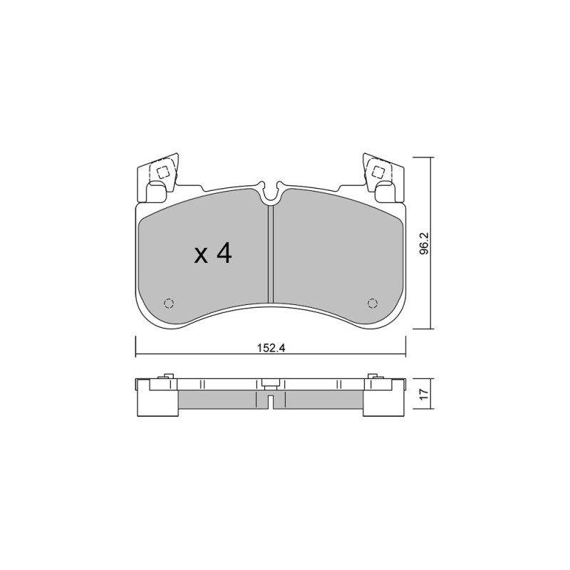 GT2i Club Avant remblokken voor LAND ROVER Range Rover IV (L405) 2.0 PHEV 4x4 404pk 2012-08-01- - GT-PC12510 - 3666618581996