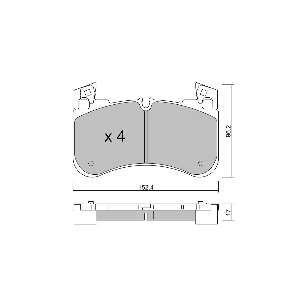 GT2i Club Front brake pads for LAND ROVER Range Rover IV (L405) 2.0 PHEV 4x4 404cv 2012-08-01- - GT-PC12510 - 3666618581996