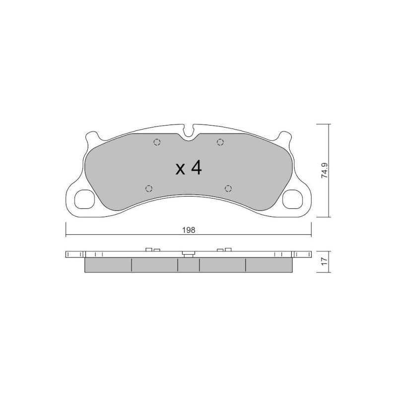 GT2i Club Avant remblokken voor PORSCHE 911 (991) 3.8 Carrera 4S / Carrera 4 GTS 2012-19 - Brembo remklauwen - GT-PC12550 - 3666618582023