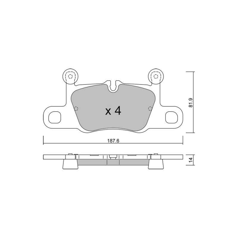 GT2i Club remblokken achter voor PORSCHE Taycan (Y1A) Turbo S 762cv 2019-05-01- - GT-PC12581 - 3666618582061