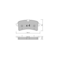 Pastiglie freno posteriori GT2i Club per AUDI A7 I Sportback (4GA, 4GF) RS6 performance quattro 606cv 2010-10-01-2018-05-01