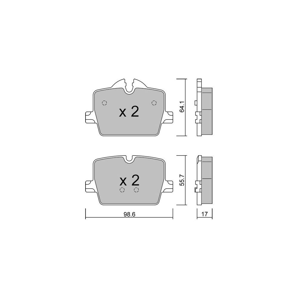 GT2i Club Rear brake pads for BMW 4 II Cabrio (G23) eDrive40 340cv 2020-11-01- - GT-PC12650 - 3666618582115
