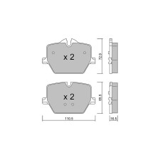 Plaquettes de frein GT2i Club Arrière pour BMW 4 II Coupe (G22) M50 Trazione integrale 544cv 2020-07-01-