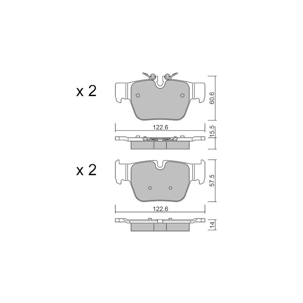 Plaquettes de frein GT2i Club Arrière pour BMW 1 III (F40) M 235 i xDrive 306cv 2019-07-01- - GT-PC12670 - 3666618582139