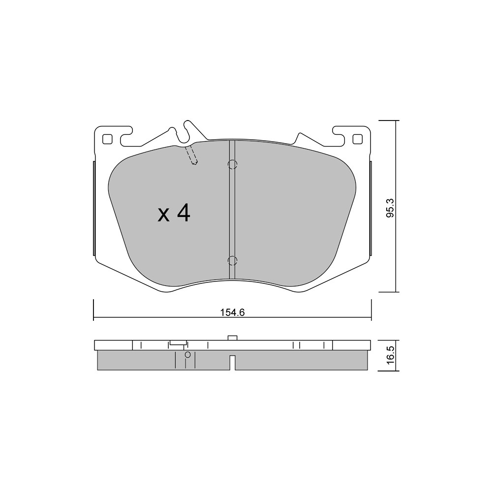 GT2i Club Front brake pads for MERCEDES BENZ CLA (C118) 35 AMG 2019-  Brake calipers Brembo - GT-PC12690 - 3666618582153