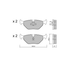 Pastiglie freno posteriori GT2i Club per BMW Z3 Coupe (E36) AMG A 45 4-Matic+ (177.053) 388cv 1998-01-01-2003-06-01