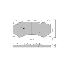 GT2i Club Avant remblokken voor MERCEDES BENZ AMG GT I Roadster (R190) GT R (190.479) 585pk 2016-11-01-2021-12-01 - GT-PC12710 - 3666618582177