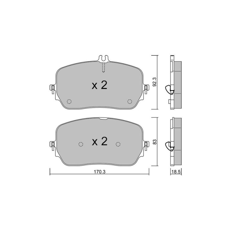 GT2i Club Avant remblokken voor MERCEDES BENZ GLE II Coupé (C167) Maybach 600 EQ Boost 4-matic 558pk 2019-11-01- - GT-PC12720 - 3666618582184
