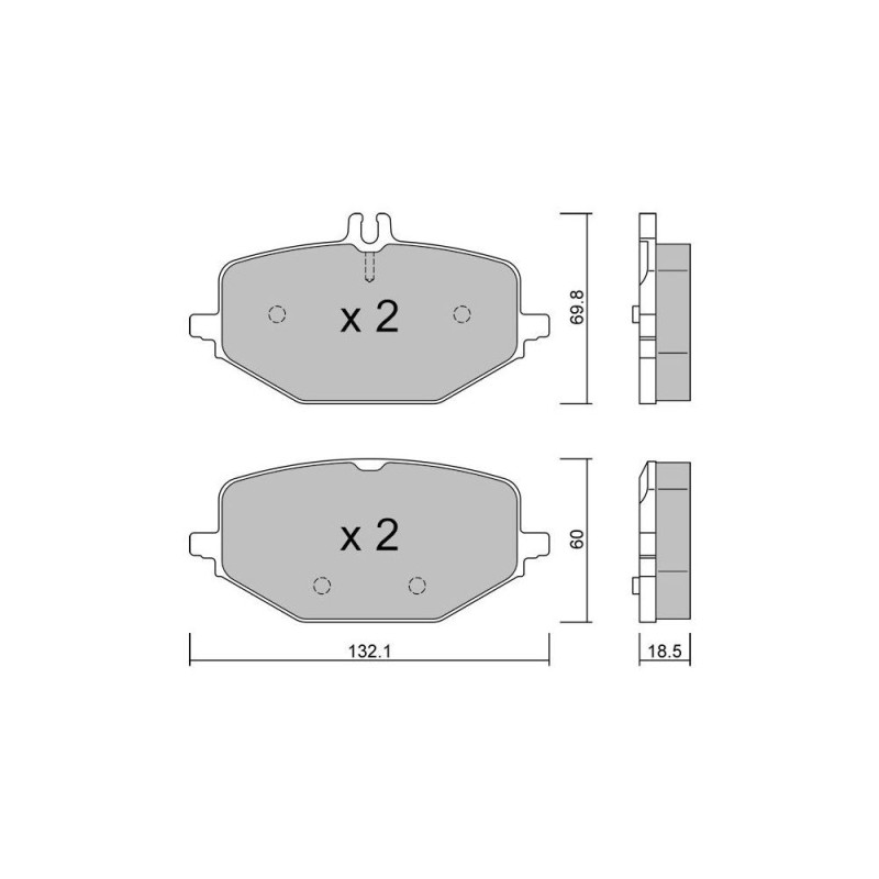 GT2i Club remblokken achter voor MERCEDES BENZ GLE II (W167) AMG GLE 63 S EQ Boost 4-Matic+ 612pk 2018-10-01- - GT-PC12740 - 3666618582207