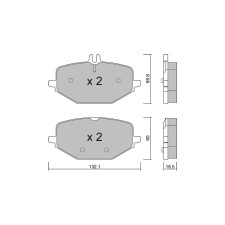 GT2i Club remblokken achter voor MERCEDES BENZ GLE II (W167) AMG GLE 63 S EQ Boost 4-Matic+ 612pk 2018-10-01- - GT-PC12740 - 3666618582207