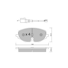 GT2i Club Avant remblokken voor VOLKSWAGEN Golf VIII (CD1) 1.4 TSI eHybrid 204pk 2019-07-01- - GT-PC12800 - 3666618582245