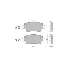 GT2i Club Avant remblokken voor RENAULT Kwid (BW_) 1.6 GR 4WD (GXPA16) 262pk 2015-09-01- - GT-PC12850 - 3666618582290