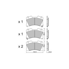GT2i Club Avant remblokken voor TOYOTA Yaris V (P21, PA1, PH1) 1.6 GR 4WD (GXPA16) 2020- Advics remklauwen - GT-PC12880 - 3666618582306