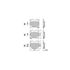 Remblokken GT2i Club Achter voor TOYOTA Yaris V (P21, PA1, PH1) 1.6 GR 4WD (GXPA16) 2020- Advics remklauwen - GT-PC12890 - 3666618582313