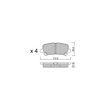 Remblokken GT2i Club Achter voor TOYOTA Granvia II (_H3_) EV 218cv 2019-05-01- - GT-PC12920 - 3666618582351
