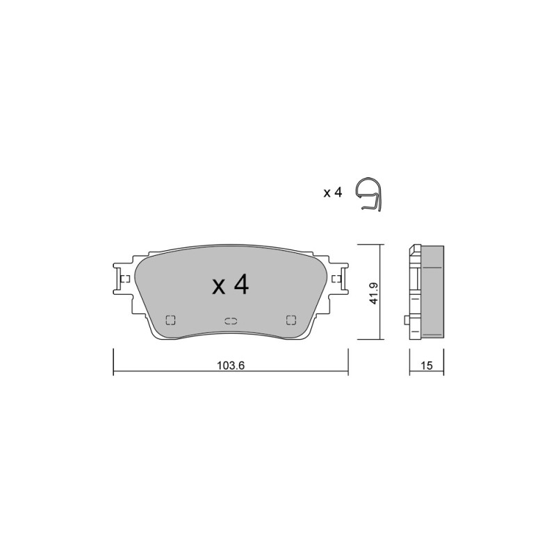 GT2i Club Rear brake pads for NISSAN Ariya EV e-4ORCE 395cv 2020-07-01- - GT-PC12940 - 3666618582368