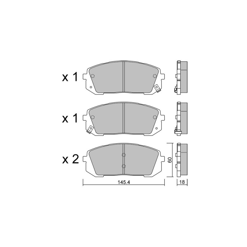 GT2i Club Avant remblokken voor HYUNDAI Sonata VIII (DN8) 2.5 T/GDI 290pk 2019-03-01- - GT-PC12980 - 3666618582405