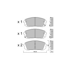 GT2i Club Avant remblokken voor HYUNDAI Sonata VIII (DN8) 2.5 T/GDI 290pk 2019-03-01- - GT-PC12980 - 3666618582405