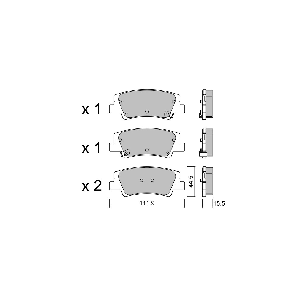 GT2i Club Rear brake pads for HYUNDAI Sonata VIII (DN8) 2.5 T/GDI 290cv 2019-03-01- - GT-PC12990 - 3666618582412