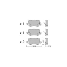 Plaquettes de frein GT2i Club Arrière pour KIA Sportage V (NQ5) 1.6 T-GDi Combined Plug-in Hybrid 266cv 2021-09-01-