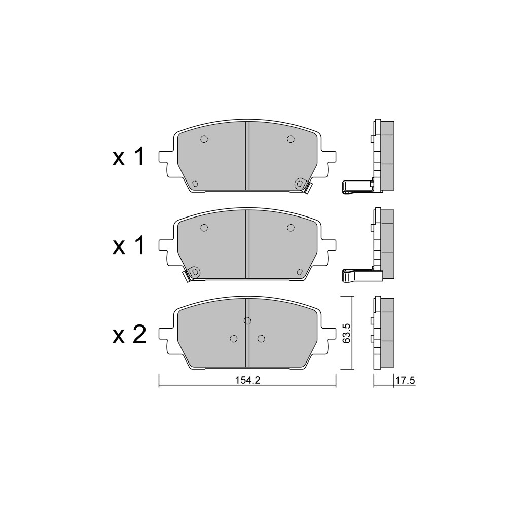 GT2i Club Avant remblokken voor KIA Sorento IV (MQ4) 2.5 T-GDi 285pk 2020-03-01- - GT-PC13030 - 3666618582467