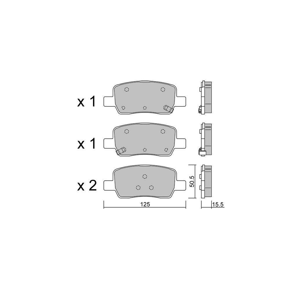 GT2i Club remblokken achter voor KIA Sorento IV (MQ4) 2.5 T-GDi 285pk 2020-03-01- - GT-PC13040 - 3666618582474