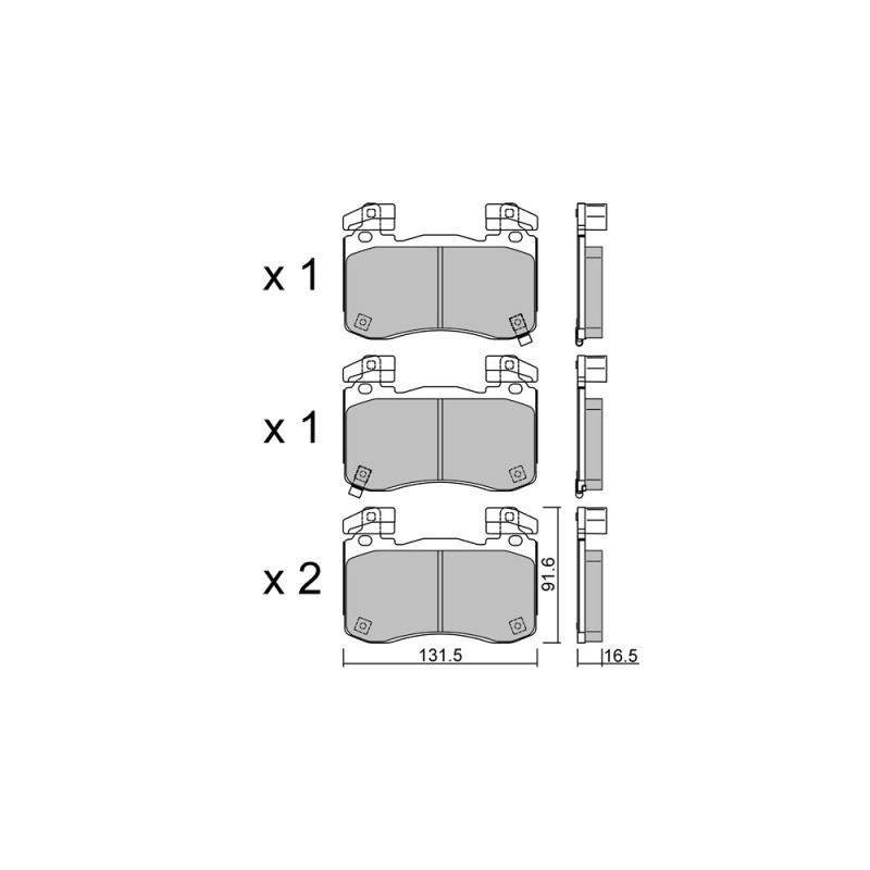 GT2i Club Avant remblokken voor KIA Stinger (CK) 3.3 T-GDi 4WD 370pk 2017-06-01- - GT-PC13060 - 3666618582498