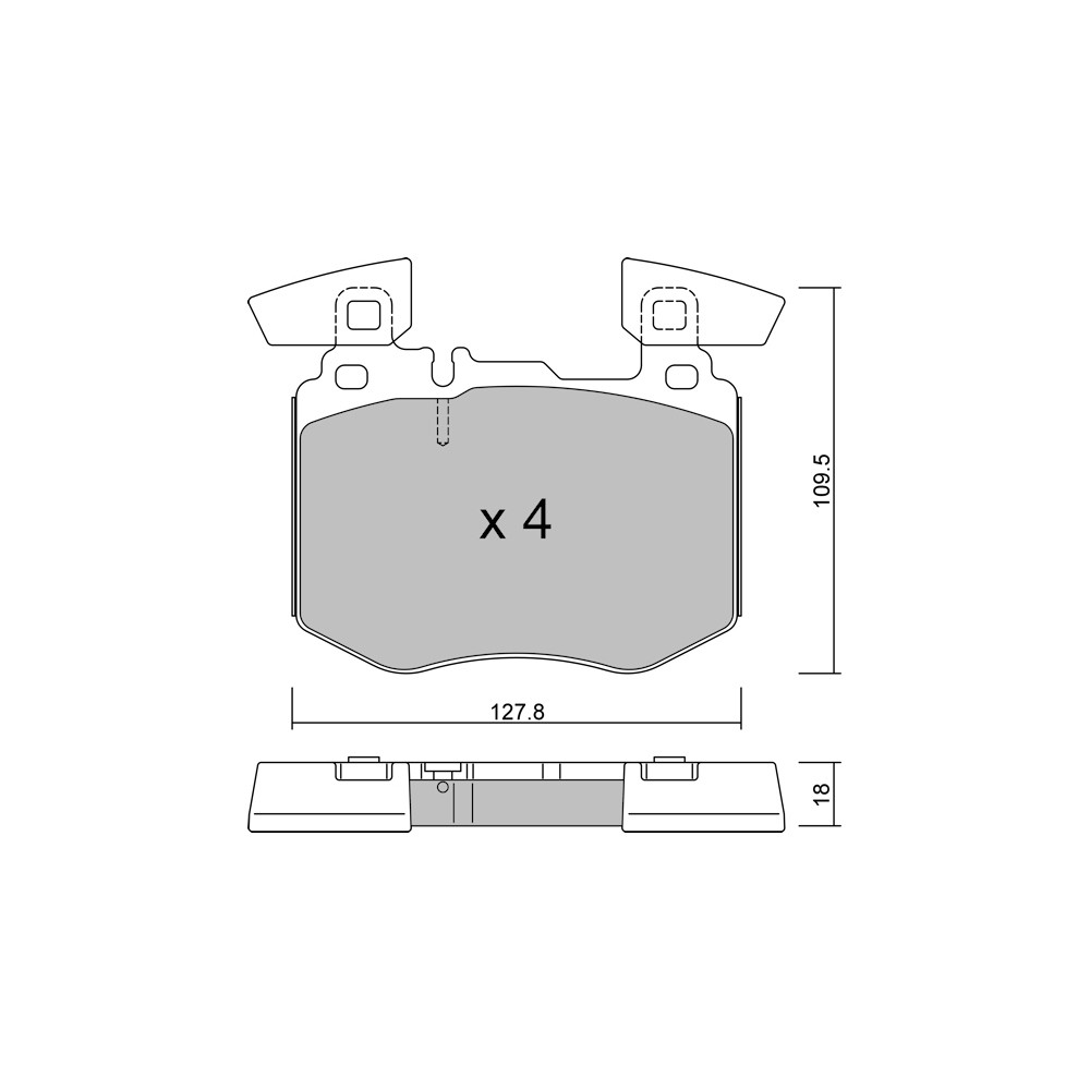 GT2i Club Front brake pads for MERCEDES BENZ GLC I (X253) 350 e 4-matic (253.954) 320cv 2015-06-01- - GT-PC13100 - 3666618582566
