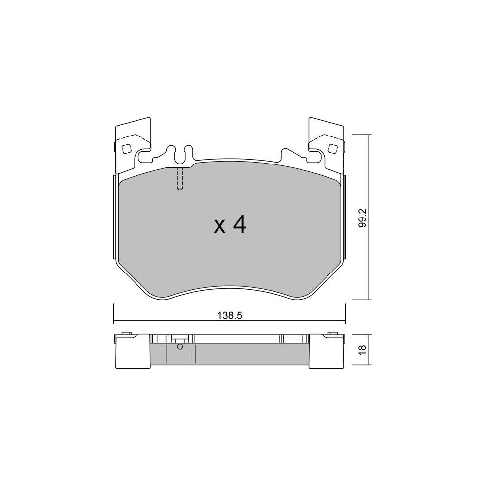 GT2i Club Front brake pads for MERCEDES BENZ Classe S VIII (V223) S 680 Maybach 4-matic (223.979) 630cv 2020-09-01- - GT-PC13110 - 3666618582573
