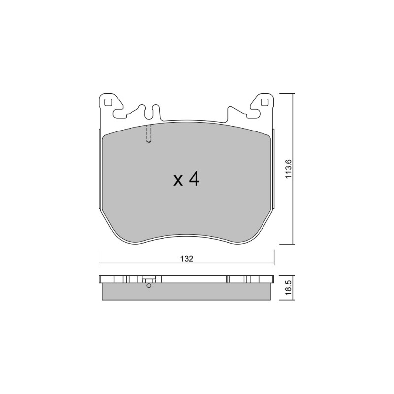 GT2i Club Avant remblokken voor MERCEDES BENZ S Klasse VIII (V223) S 680 Maybach 4-matic (223.979) 630pk 2020-09-01- - GT-PC13120 - 3666618582580