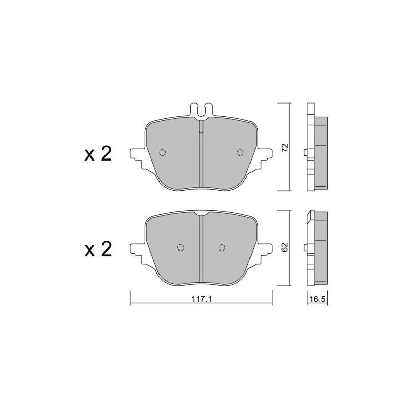 Remblokken GT2i Club Achter voor MERCEDES BENZ S Klasse VIII (V223) S 680 Maybach 4-matic (223.979) 630pk 2020-09-01- - GT-PC13130 - 3666618582597