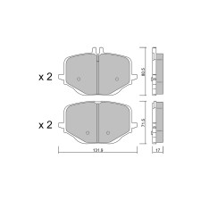 Plaquettes de frein GT2i Club Arrière pour MERCEDES BENZ GLC II (X254) AMG 63 S E Performance 4-matic 680cv 2022-06-01-