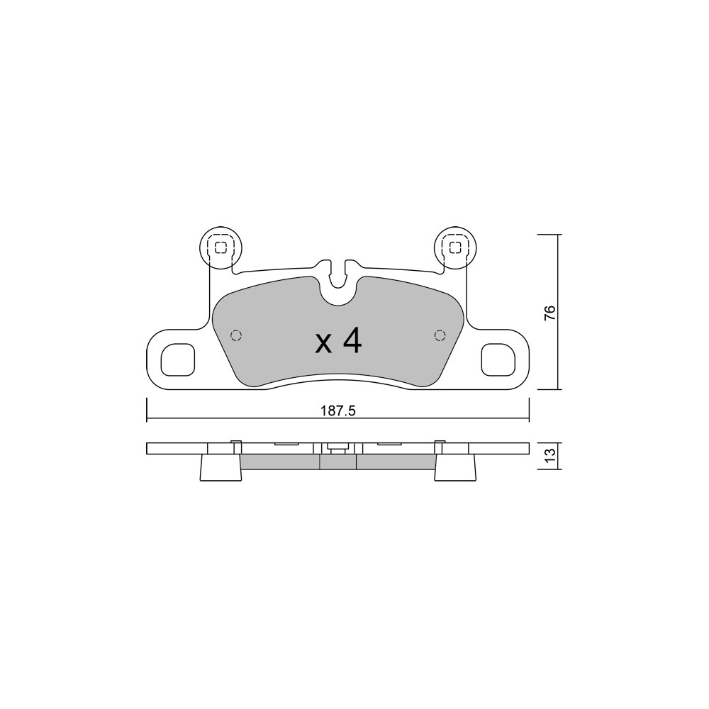 GT2i Club Rear brake pads for PORSCHE Taycan (Y1A) Turbo S 762cv 2019-05-01- - GT-PC13150 - 3666618582610