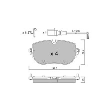 GT2i Club Avant remblokken voor VOLKSWAGEN ID.5 (E39) GTX 4motion 340pk 2021-07-01- - GT-PC13190 - 3666618582658