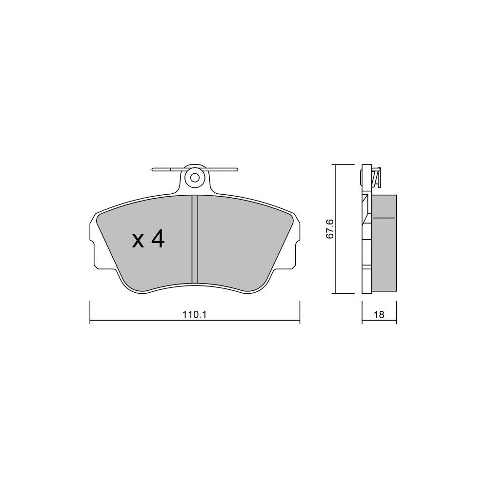 Plaquettes de frein GT2i Club Avant pour VOLVO 460 L (464) 35 e-tron 170cv 1988-09-01-1996-07-01 - GT-PC1320 - 3666618582665