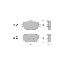 Plaquettes de frein GT2i Club Avant pour ALFA ROMEO Junior 1.2 PureTech 100 101cv 2024-04-01-