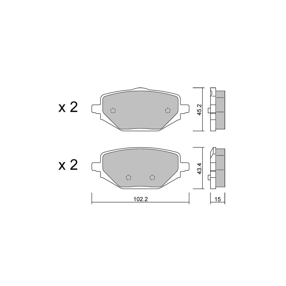 Remblokken GT2i Club Achter voor RENAULT Captur II E-TECH 160 158pk 2020-01-01- - GT-PC13240 - 3666618582696