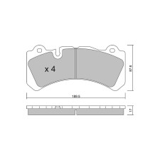 GT2i Club Front brake pads for VOLVO V60 2.0 D4 Polestar, 2.4 Hybrid D6 Polestar 2015-18 - Brake calipers Brembo - GT-PC13280 - 3666618582726