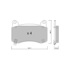 GT2i Club Front brake pads for TESLA Model Y (5YJY) EV Performance AWD 535cv 2019-03-01-