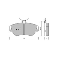GT2i Club Avant remblokken voor VOLVO 940 I Kombi (945) 2.9 204pk 1990-01-01-1995-07-01 - GT-PC1340 - 3666618582788