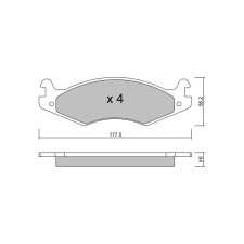 Plaquettes de frein GT2i Club Avant pour JEEP Cherokee I 4.0 i 185cv 1979-09-01-1986-09-01