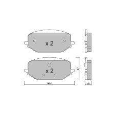 GT2i Club Avant remblokken voor DS DS7 (J4_, JC_) E/TENSE 4x4 300 (J45GBU) 300pk 2022-09-01- - GT-PC13510 - 3666618582832