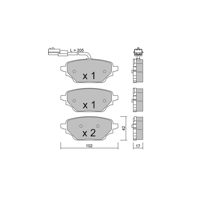 Remblokken GT2i Club Achter voor MERCEDES BENZ Citan II Tourer (W420) TCe 130 (KJMB) 131pk 2021-09-01- - GT-PC13521 - 3666618582849