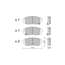 Plaquettes de frein GT2i Club Avant pour DACIA Spring 218i 136cv 2020-10-01-