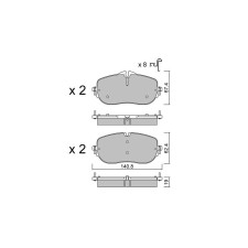 GT2i Club Avant remblokken voor MERCEDES BENZ C Klasse V T-Model (S206) C 200 (206.042) 204pk 2021-03-01- - GT-PC13550 - 3666618582870