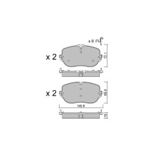 GT2i Club Front brake pads for MERCEDES BENZ Classe C V All-Terrain (S206) C 300 D (206.006) 266cv 2021-12-01-